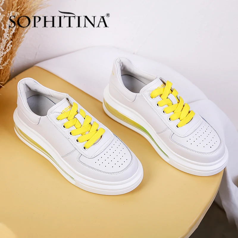 SOPHITINA/удобные туфли из коровьей кожи на плоской подошве с эластичным каблуком и