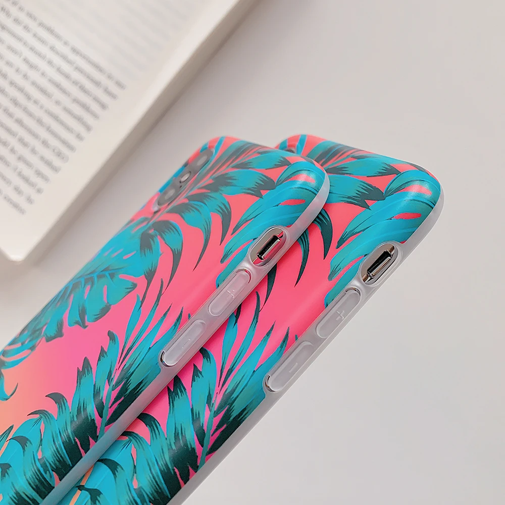 LOVECOM Ретро цветок лист стрейч держатель чехол для телефона для iPhone 11 Pro Max XR XS Max 7 8 6 Plus чехол мягкий IMD Телефон задняя крышка