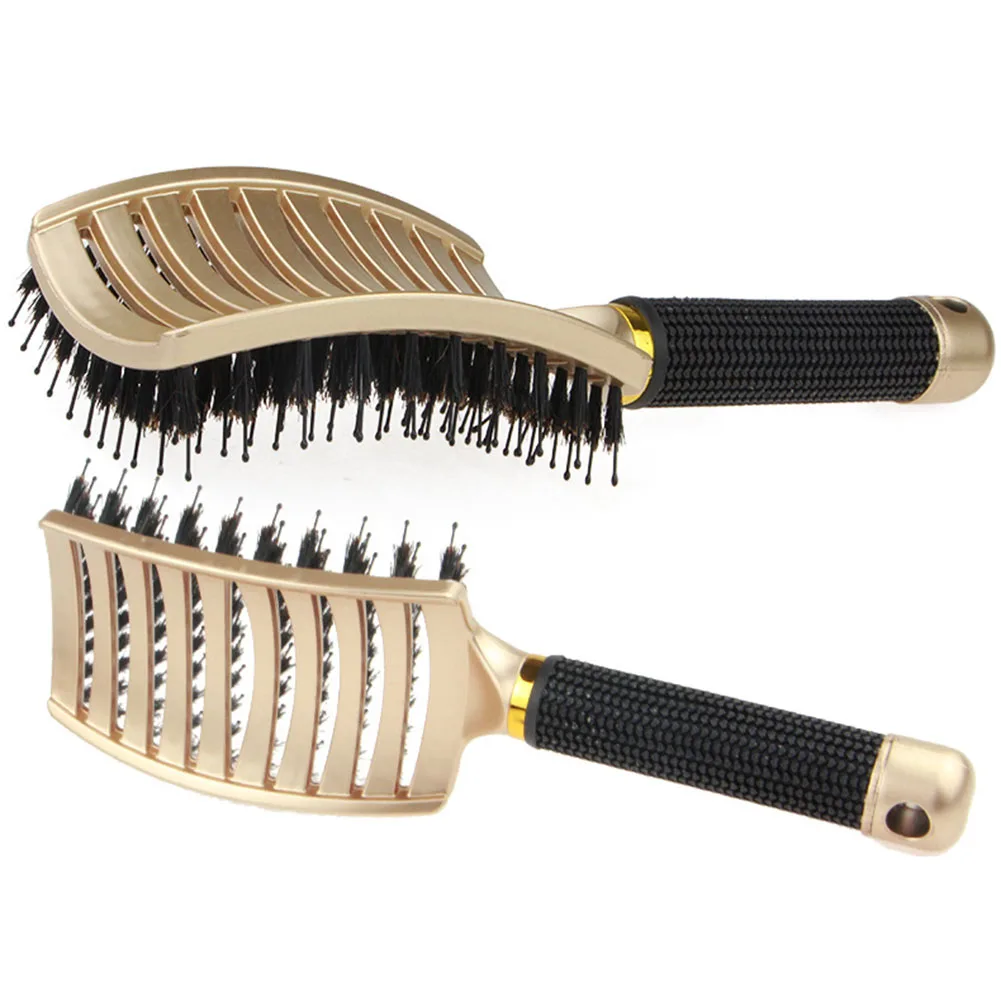 

Hair Brush Scalp Massage Comb Hairbrush Bristle&Nylon Women Wet Curly Detangle Hair Brush for Salon Hairdressing Styling Tools