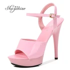 Женская обувь сандалии тапочки на платформе, на танцевальные, на высоком каблуке, 13, 15, 17 см