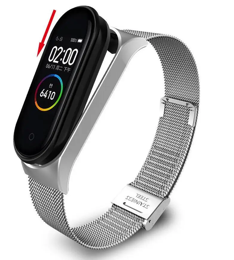 Для mi band 4 3 металлический ремешок браслет для Xiaomi mi Band 3 4 Безвинтовой mi Band 4 3 браслет mi Band браслет на запястье умный браслет 4 Сталь
