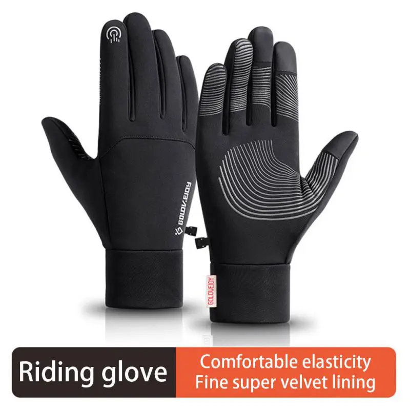 

Winter Touch Screen Gloves Thicken Warm Outdoor Sports Cycling Gloves Windproof Non-slip Gloves Waterproof Snow Mittens
