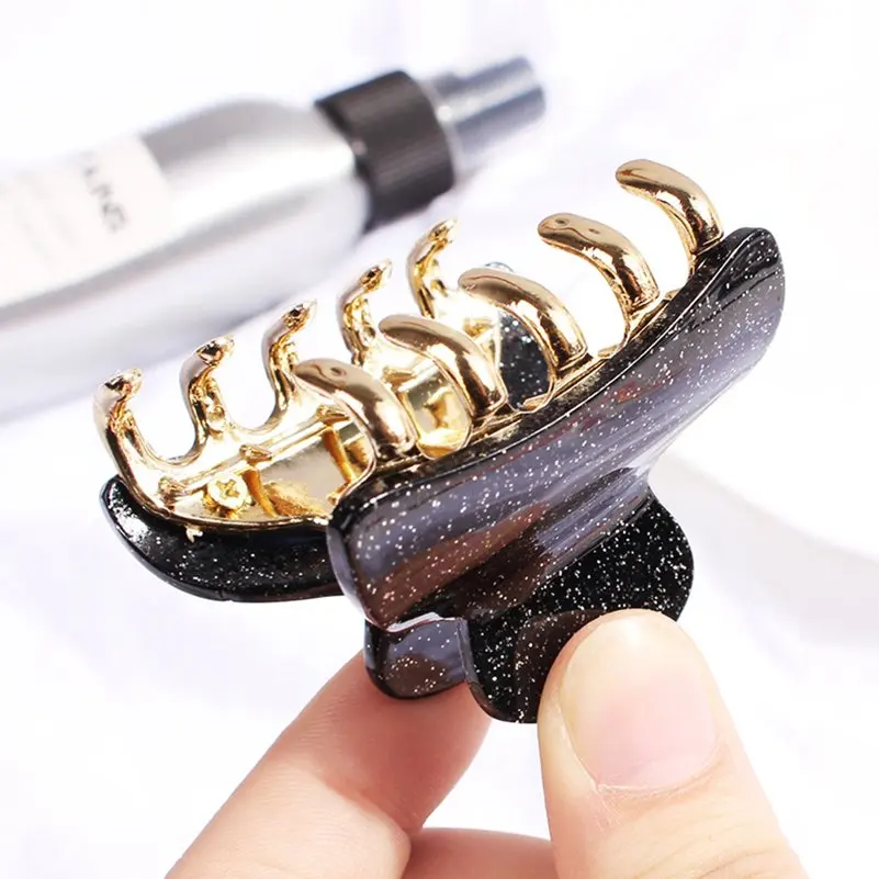 1 шт. модные блестящие акриловые заколки для волос заколка-краб девочек