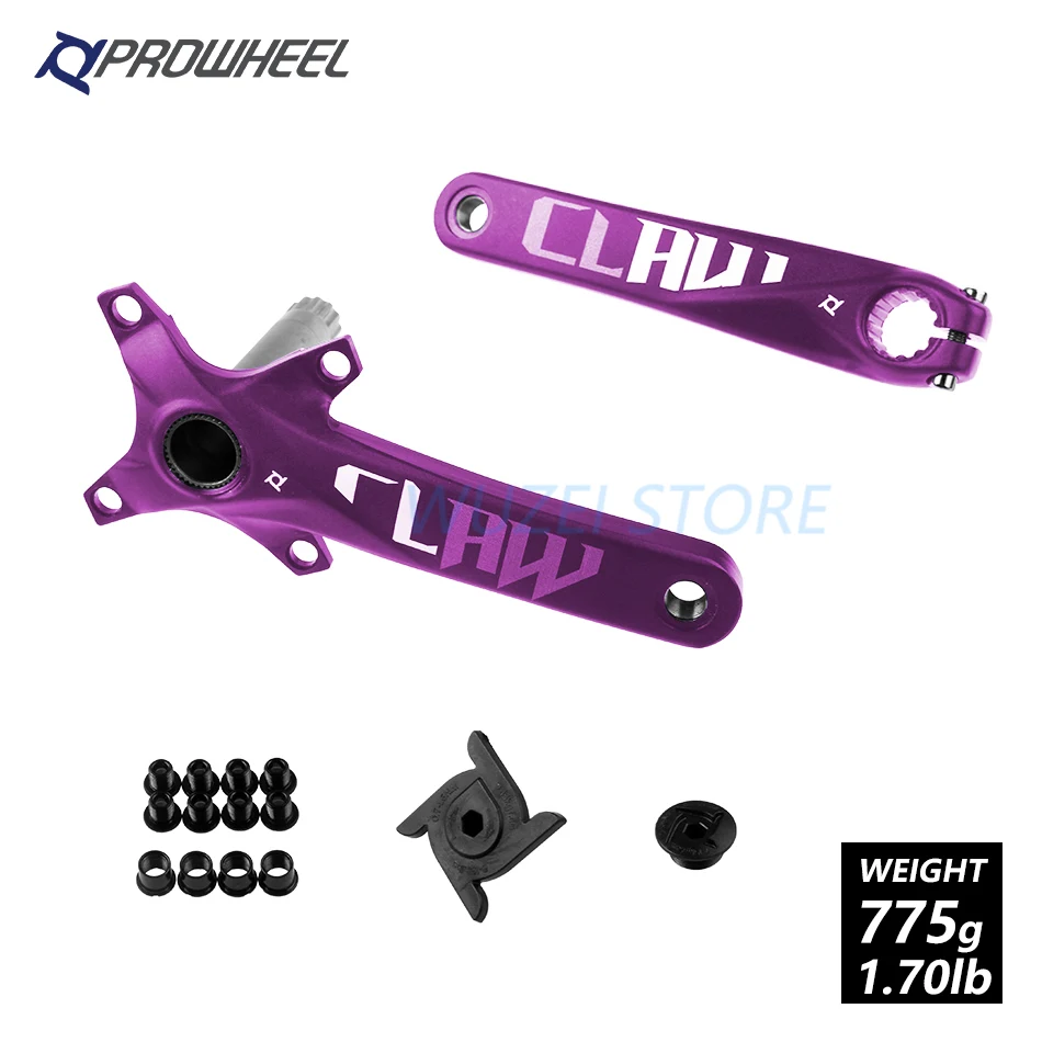Purple 170 PROWHEEL 104BCD шатун для горного велосипеда алюминиевый сплав с дном 170 мм 175 мм MTB велосипедный Кривошип с осью 1x11Speed запчасти для велосипеда - Цвет: Purple 170
