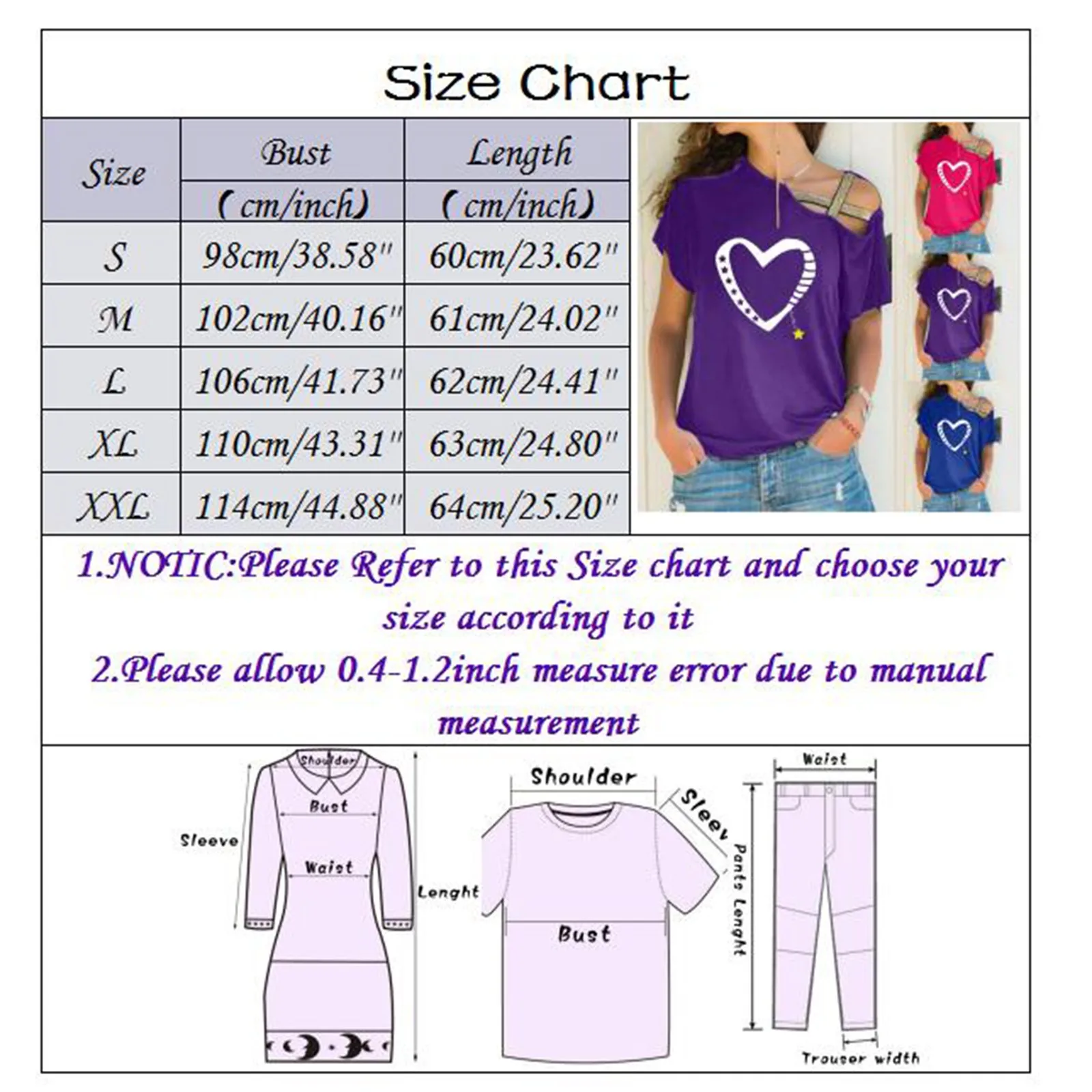 

Harajuku Heart Print Shirt Women Casual Cross Shoulder Irregular Short Sleeve Shirt Ladies Cotton Sexy Off Shoulder Top#4