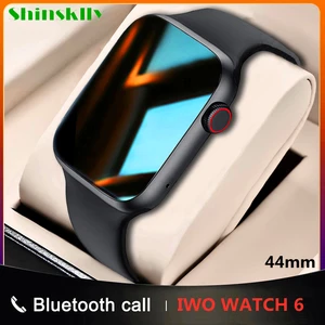 2021 IWO Smart Watch Men 1.75 Inch 44mm Series 6 Dial Call Fitness
Tracker/Heart Rate Monitor Waterproof Smartwatch Women