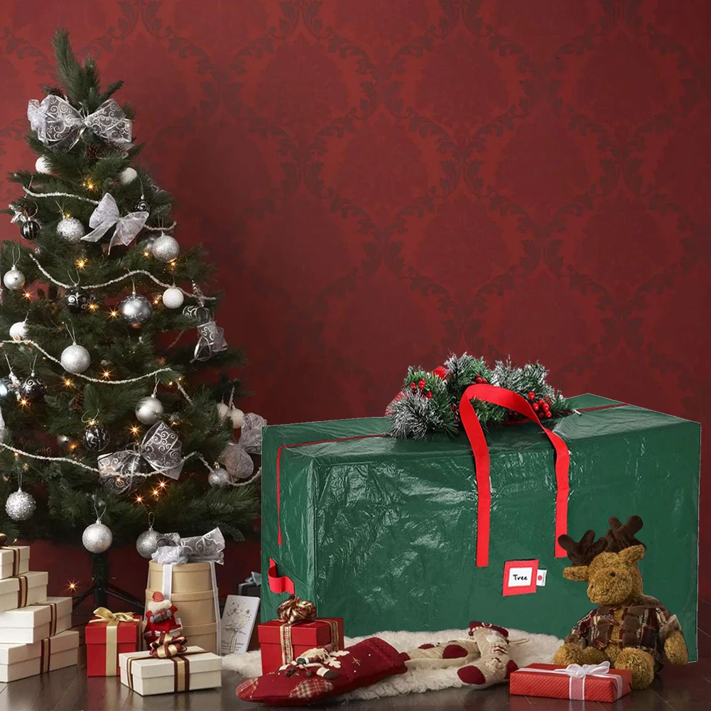 

Christmas Tree Storage Bag with Handles Zipper Strong Large Green Xmas Storage Container