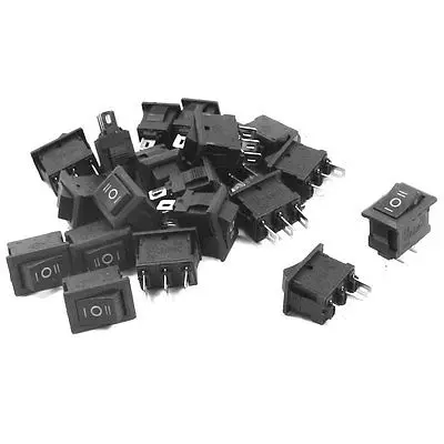 20 шт. черный вкл/выкл/ВКЛ SPDT самоблокирующийся перекидной клавишный выключатель