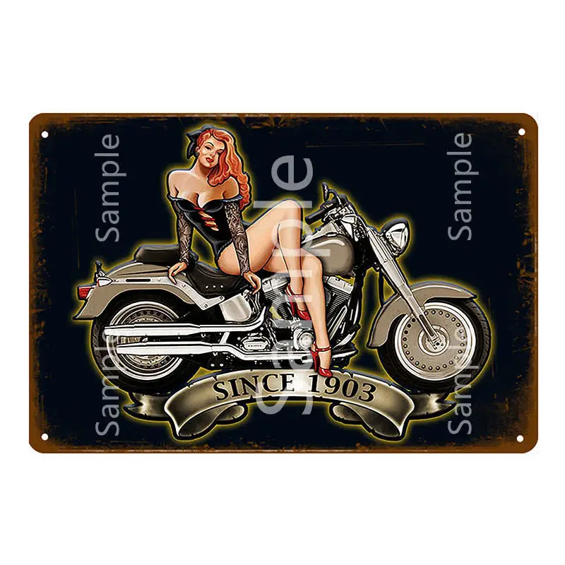 Винтажные металлические настенные художественные таблички Born To Ride для