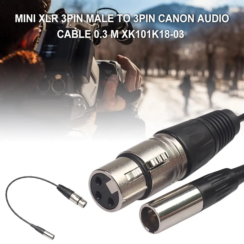 Мини XLR папа-мама Canon аудио кабель 0 3 м для различных камер s Blackmagic Pocket cinema 4k камеры |