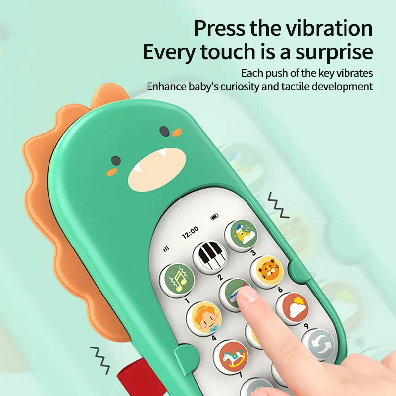 

Baby Phone Toy Baby Educational Music Telephone Story Phone Infant Early Education Knowledge Toys Eco-Friendly