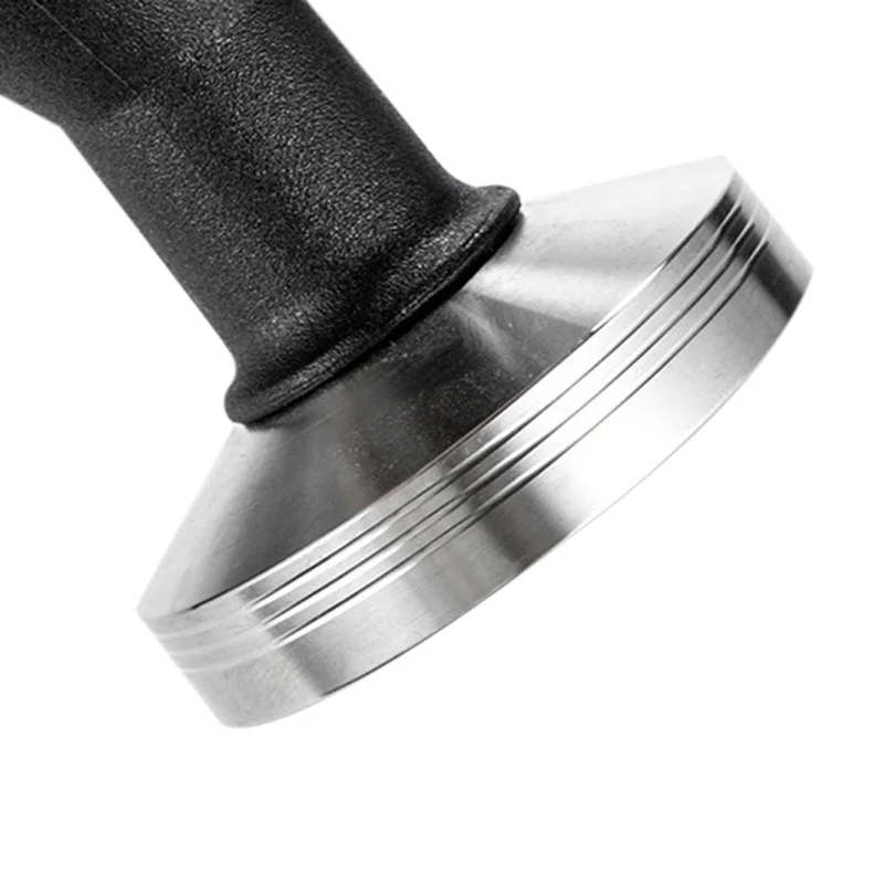 

57.5mm Espresso Coffee Tamper Stainless Steel Thread Base Coffee Powder Bean Press Hammer with Handle for Barista