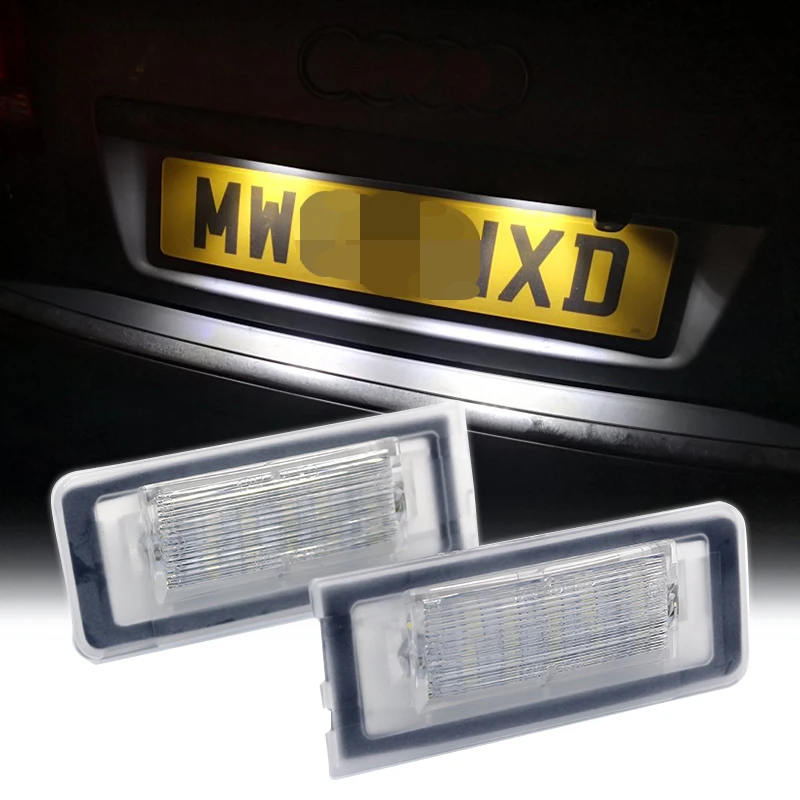 

For Audi TT Mk1 8N 1999-2006 White LED Number License Plate Light Car Styling Lamp No CANBUS Error