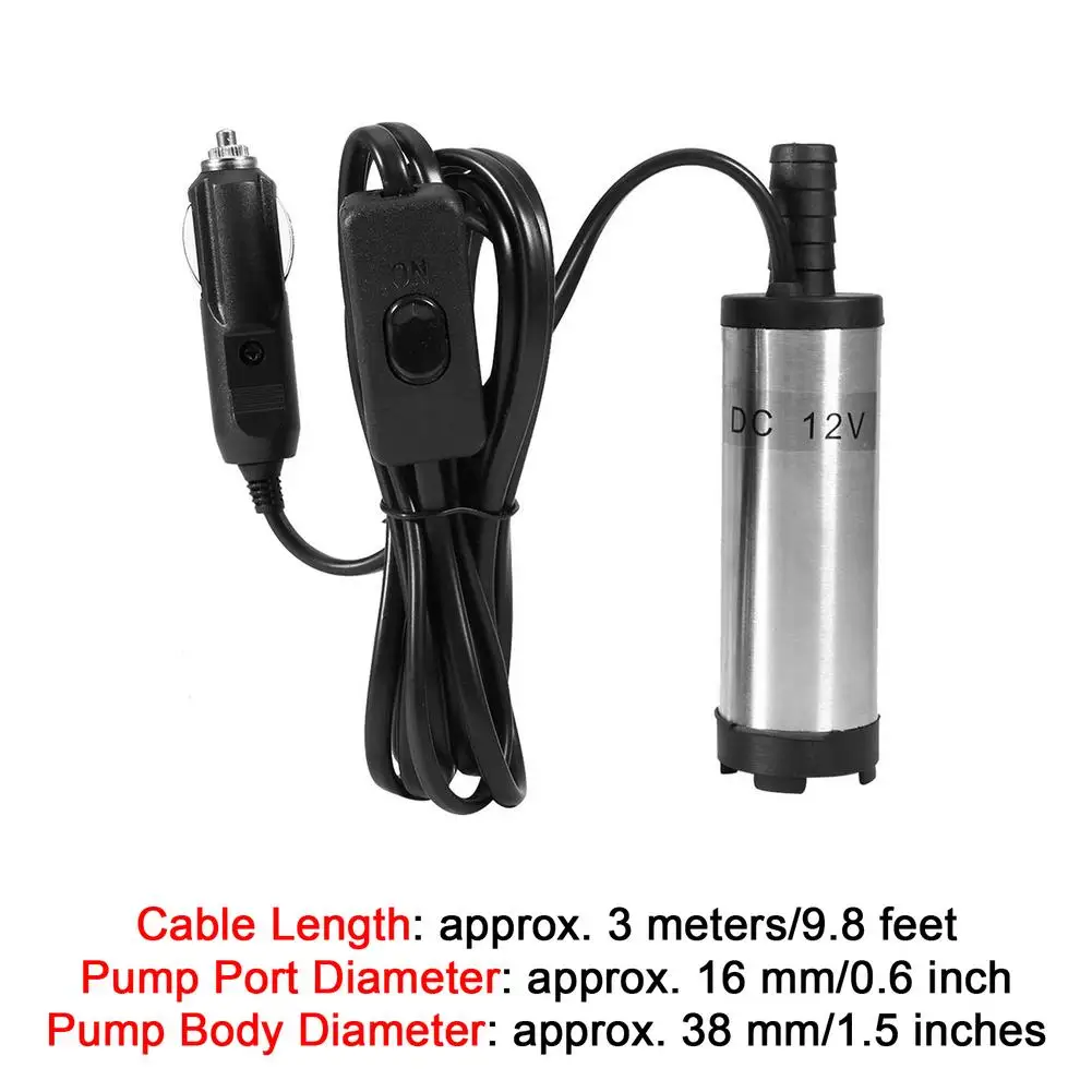 Электрический водяной насос 38 мм 12 В масляный из нержавеющей стали фильтр для