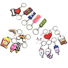 20 шт. горячее ПВХ кольцо для ключей медицинские принадлежности брелок-органайзер Радуга попкорн держатель для ключей настольные аксессуары Игрушка кулон ребенок Рождественский подарок