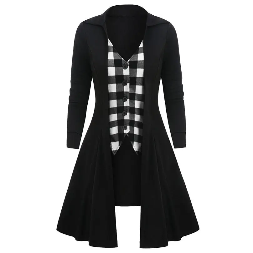 Новинка модная женская блузка для Хэллоуина Готическая накидка размера плюс