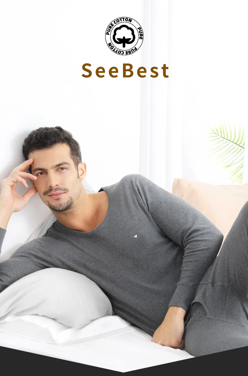 SeeBest термобелье мужской костюм подштанники зимняя обувь сохраняющая тепло Женская тёплая хлопок нижнее белье ультра hotmale женский муж M 4XL набор