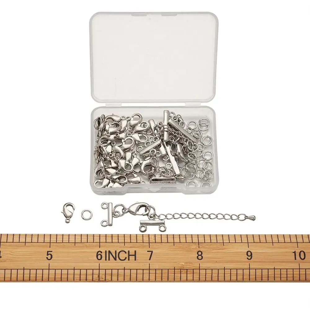 DIY Набор для создания украшений с латунными концами шнура удлинительные цепи и