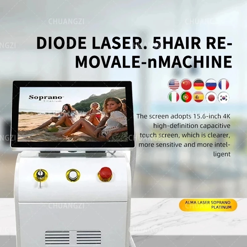 

Newest hair remover laser diode 808 Alma soprano ice platinum 808 diode laser hair removal machine price