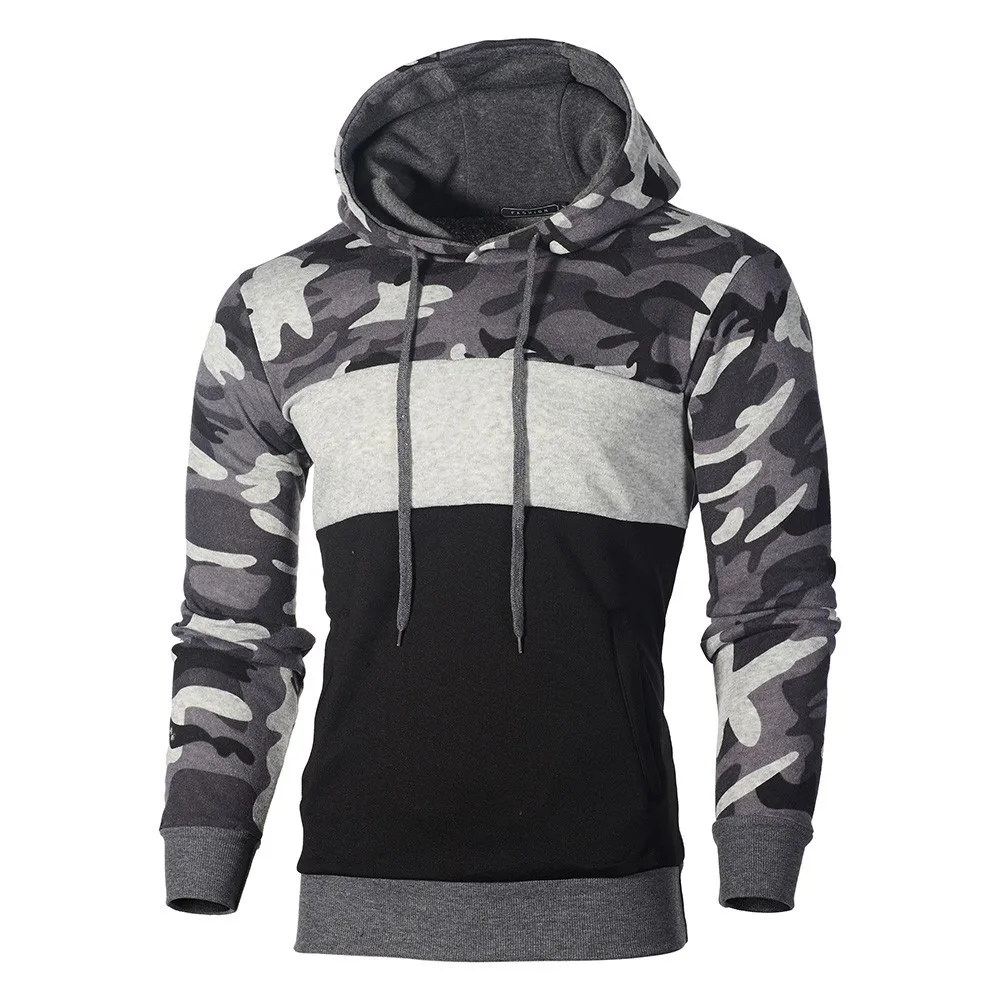 Womail 2019 New Arrivals Sweatshirt Mens Winter Camouflage Plus Size Pullover Long Sleeve Hooded Men's Casual top | Мужская одежда