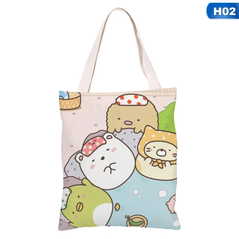 

Anime Sumikko Gurashi Canvas Shopping Bags Bag Portable Washable & Eco-Friendly Tote Carrying Bag For School & Outdoor