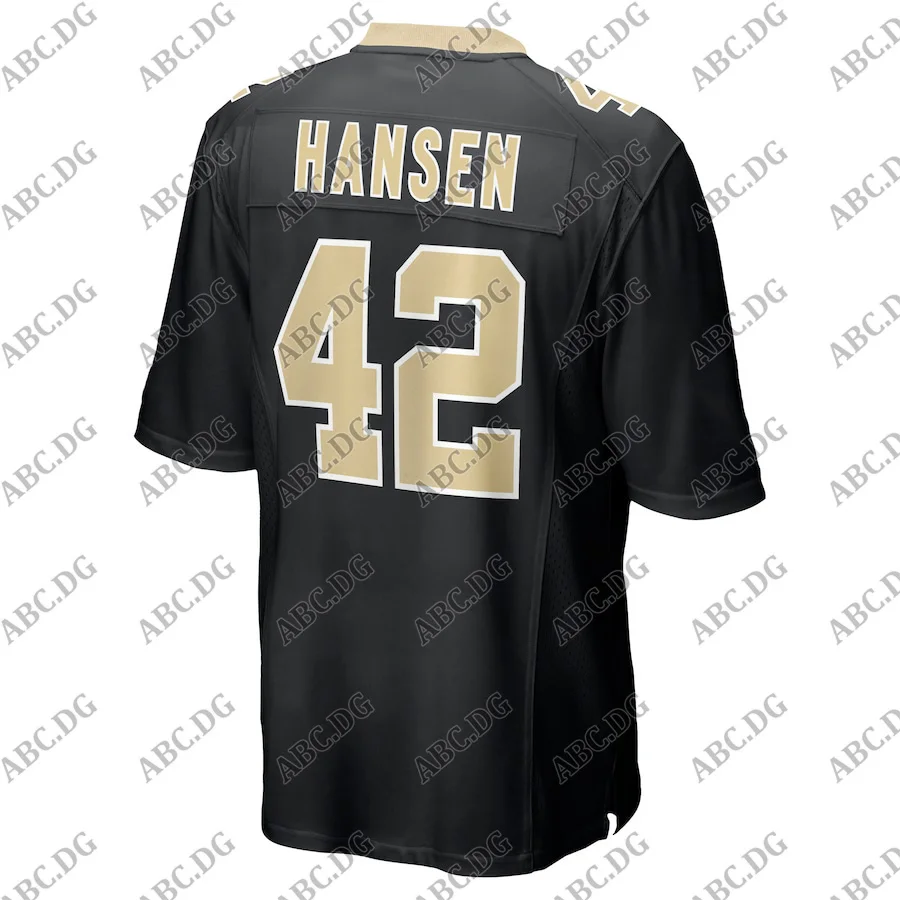 

Men Women Kid Youth New Orleans Chase Hansen Black Game Jersey