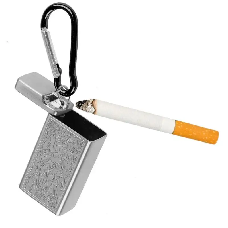 

Mini Portable Ashtray Cigarette Keychain Outdoor Use Pocket Smoking Smoking Ash Tray with Lid Key Chain for Travelling Ashtray