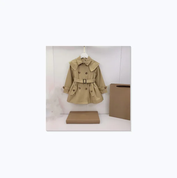 

2021 New Kahaki Turndown Windproof Coat For Girls Outwear Pretti Clothing 2 3 4 6 8 10 12Years