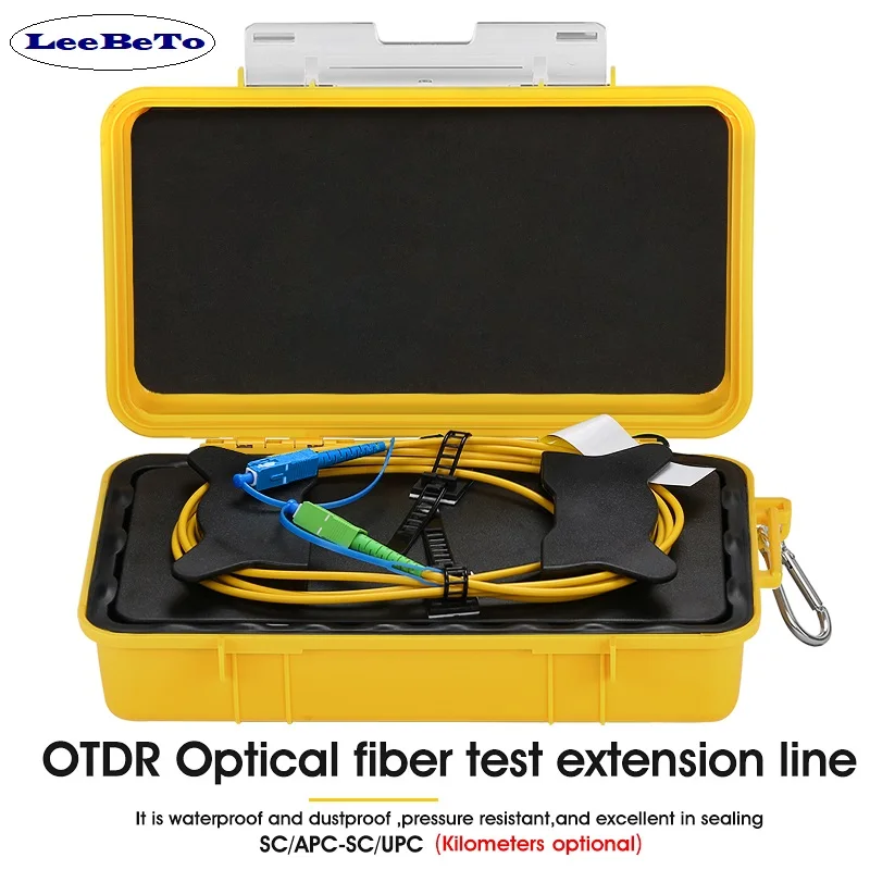 

OTDR Dead Zone Eliminator,Fiber Rings ,SC/APC-SC/APC Fiber Optic OTDR Launch Cable Box 1Km 2Km SM 1310/1550nm