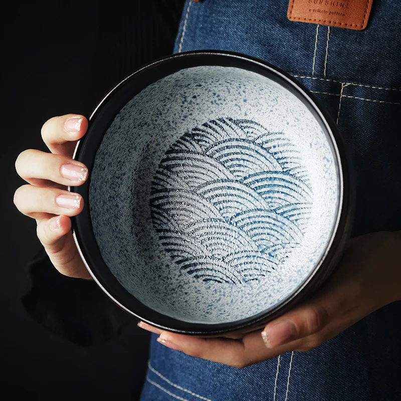RUX мастерской японский Керамическая пиала для риса Ramen салатник лапши миска кухни