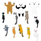 Многофункциональные стеллажи с милыми мультяшными животными, легко приклеиваются, антимаркировочные крючки, клейкая Магнитная органайзер для хранения в доме