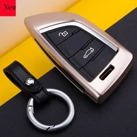 high quality aluminium alloy lcd car smart key case cover for bmw 7 series 740 530le 6 series gt x3 x4 x5 x6