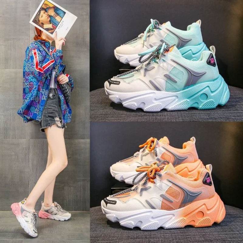 

Women Spring New Running Shoes Platform Non-slip Women Sports Shoes High Quality Comfortable Sneakers Shoes Zapatillas De Mujer
