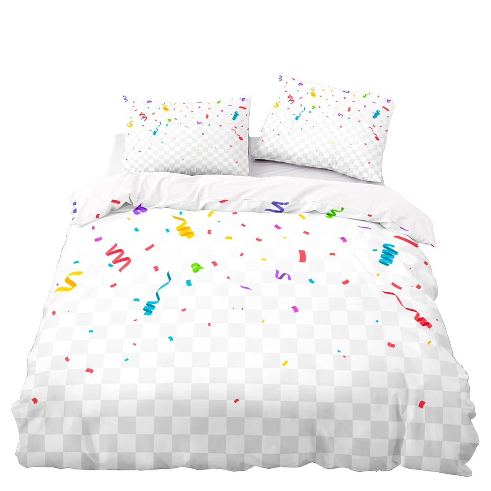 

Разноцветный Комплект постельного белья с рисунком конфетти в абстрактном стиле, набор пододеяльников 220 × 260 с наволочкой, 264 × 228 пододеяль...