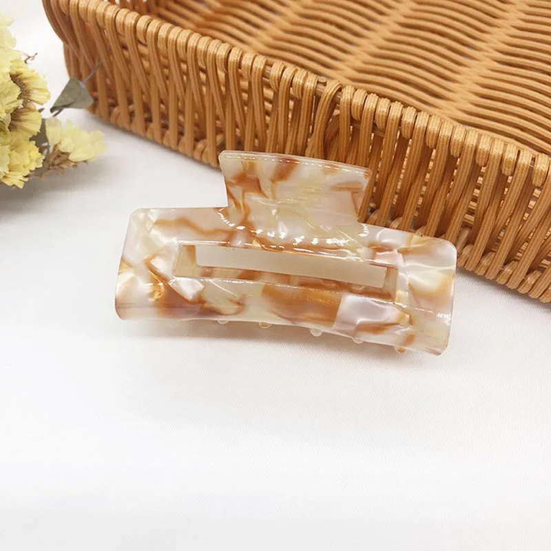 

Acrylic Hollow Rectangle Hair Claws Korean Acrylic Hair Claws Crab Clamps Charm Hair Clips Make up Hairdress Hair Styling Tool