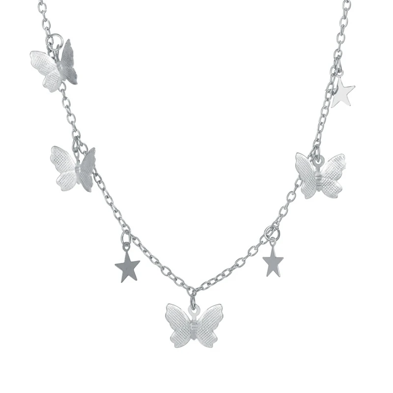 

COSYOO Cute Butterfly Star Choker Necklace For Women Gold Chain Statement Collar Female Chocker Necklace On Neck Jewelry Gift