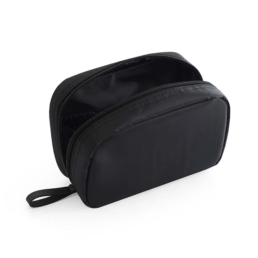Large black Новая сумка для хранения макияжа, органайзер, кактус, косметический Чехол, косметичка для красоты, для макияжа, для путешествий, мини, одноцветная, в полоску, для монет, косметичка - Цвет: Large black