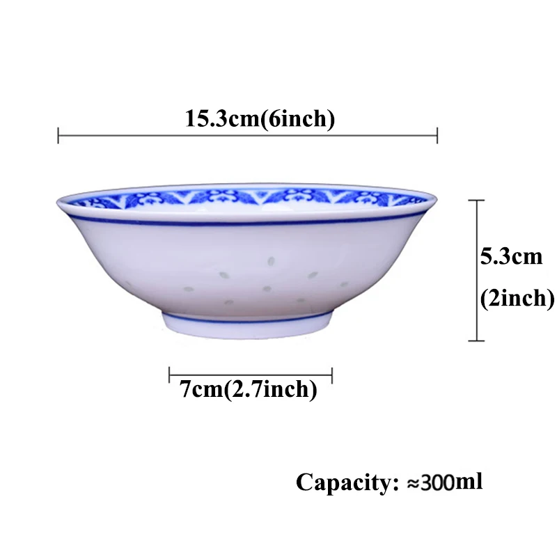 6 дюймов синий и белый фарфоровая чаша керамические рисовые чаши домашняя Ramen