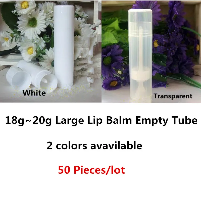 Контейнеры пустые большие прозрачные для бальзама губ 10 шт./лот 18 20 г тюбики