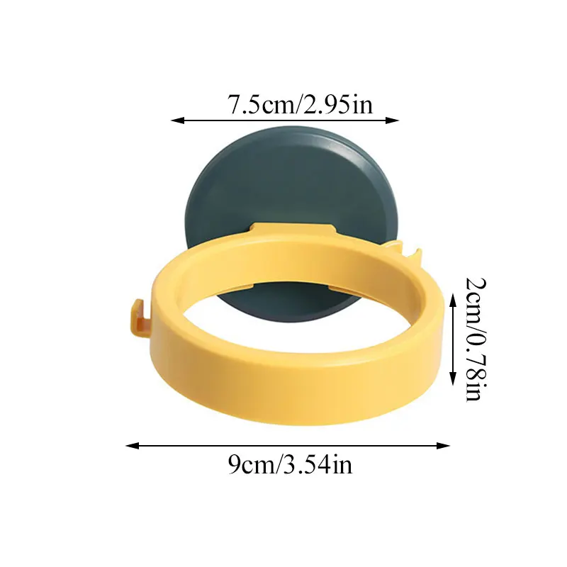 

1pc Hair Dryer Straightener Holder Wall Mounted With Strong Back Glue Hanger Solid Color Punch-free Hair Dryer Hanger