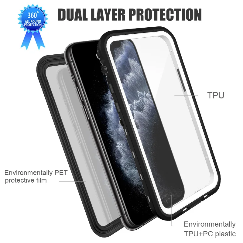 Водонепроницаемый Чехол IP68 для iPhone 12 Pro 7 8 Plus X XR чехол подводной съемки