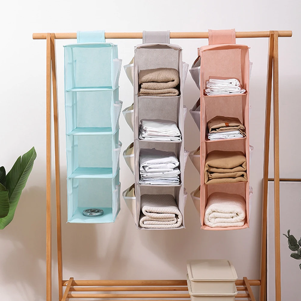 

4 Layer Oxford Cloth Washable Multi-layer Foldable Hanging Storage Hanging Bag 30CM*20CM*80CM Home Storage