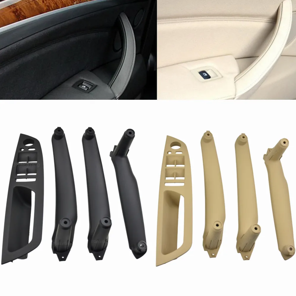 

Beige Black Armrest Car left front driver's seat LHD Interior Door Handle Inner Panel Pull Trim Cover For BMW E70 E71 X5 X6