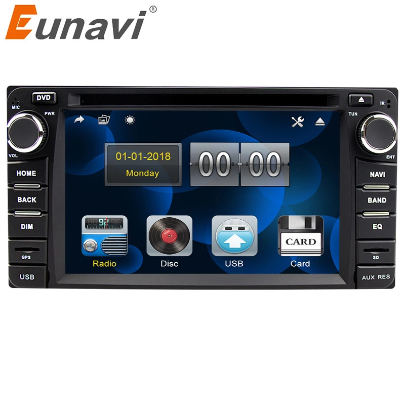 Eunavi 2 Din Автомобильный Радио DVD GPS для Toyota Corolla Hilux VIOS Old Camry RAV4 Land Cruiser Prado 2000 2001 2002 2003