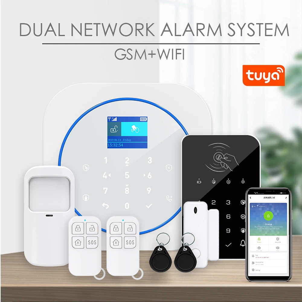ZONCENT G12 Домашняя охранная сигнализация комплект Tuya Wi-Fi GSM поддержка приложений
