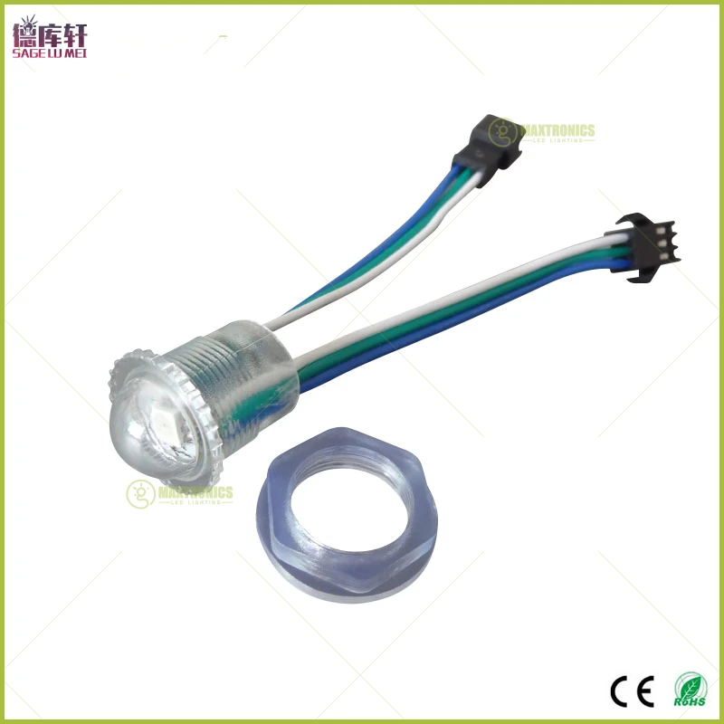 Прозрачная/молочная крышка WS2811 IC диаметром 16 мм DC5V 5050 RGB 1 Светодиодная Пиксельная