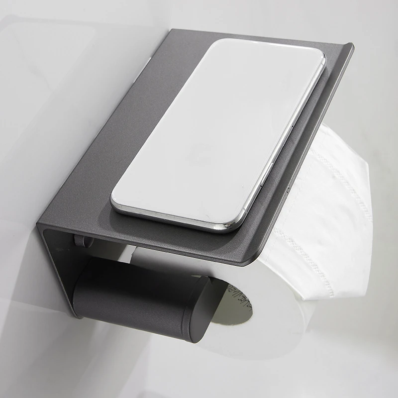 1 шт. пространство Алюминий серой туалетной Бумага держатель из нержавеющей