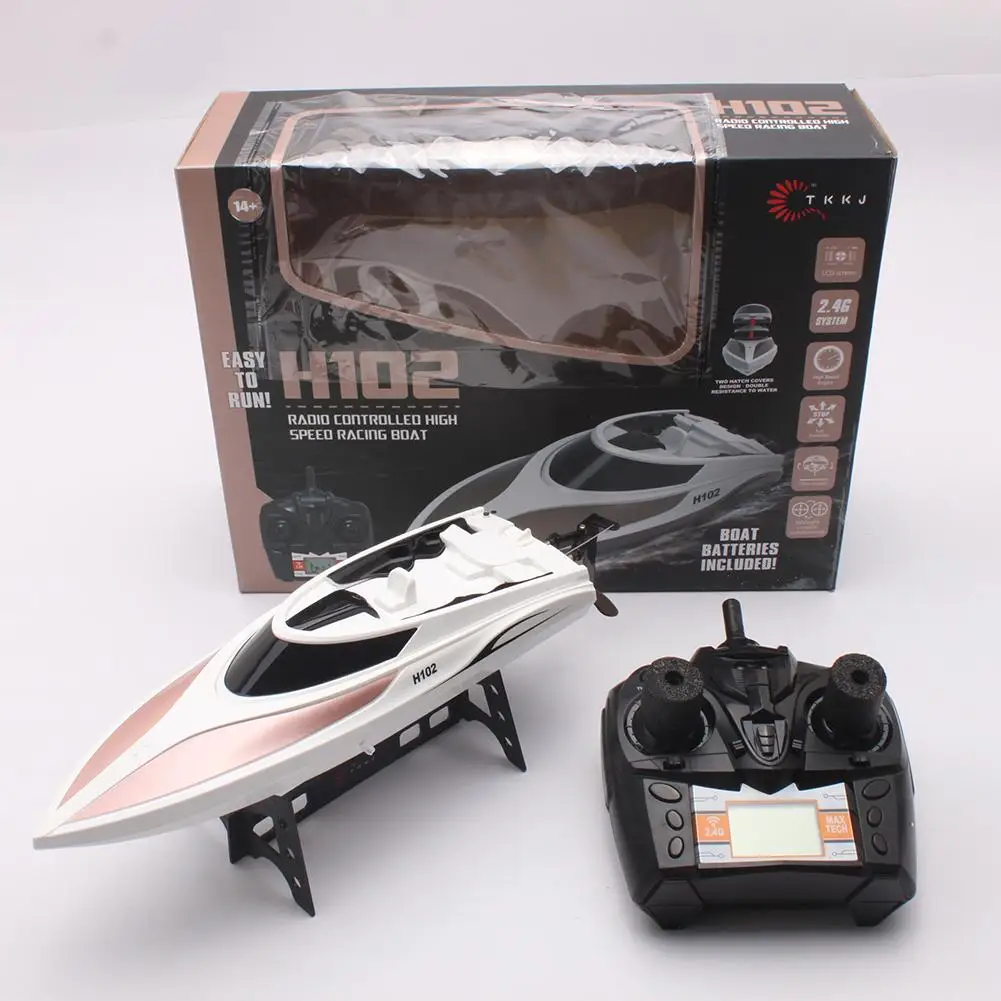 Скоростная лодка H102 Высокая скорость 28 км/ч 2 4G радиоуправляемая электрическая