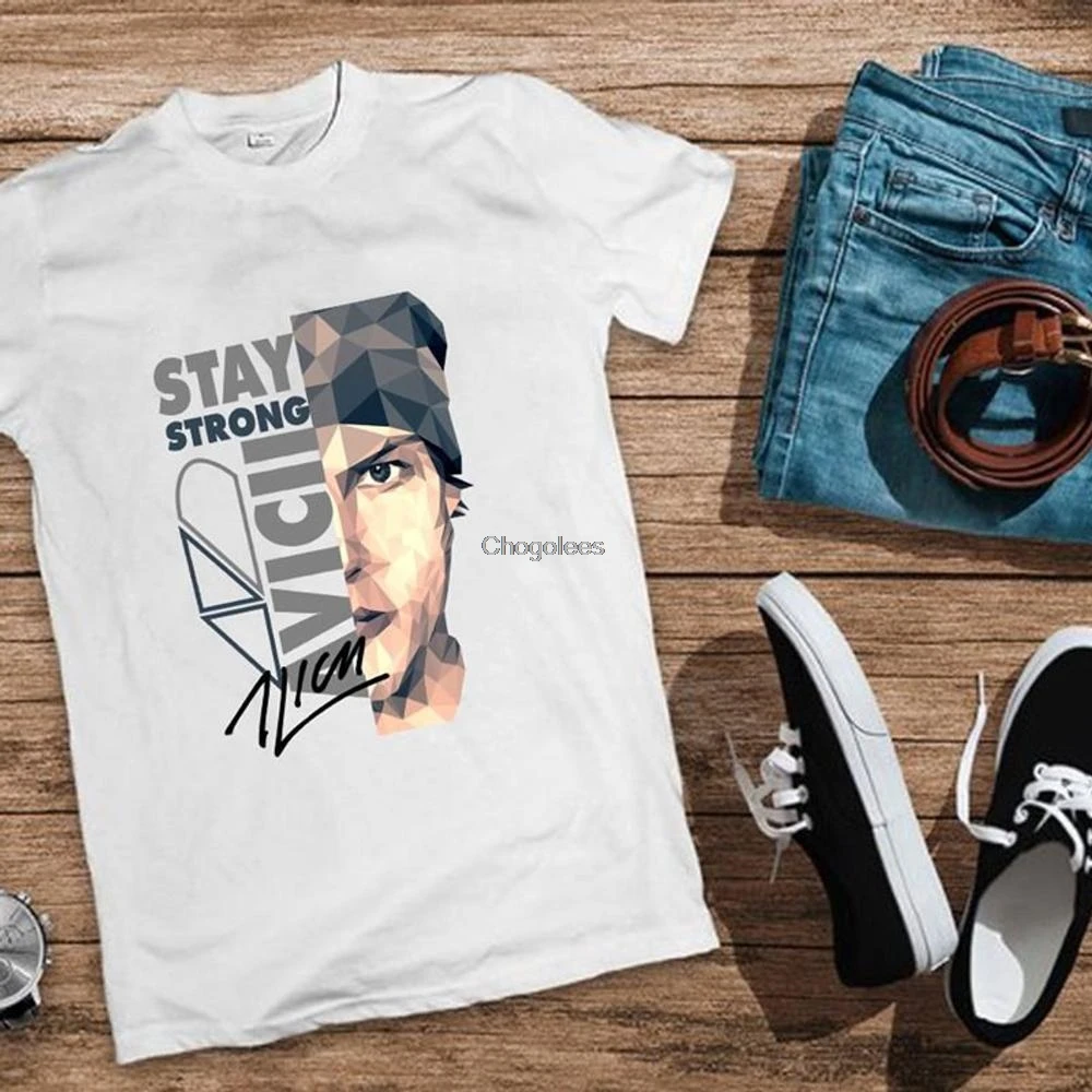 Buy Avicii Dj t shirt stay strong with signature autograph perfect gift present idea for man on
