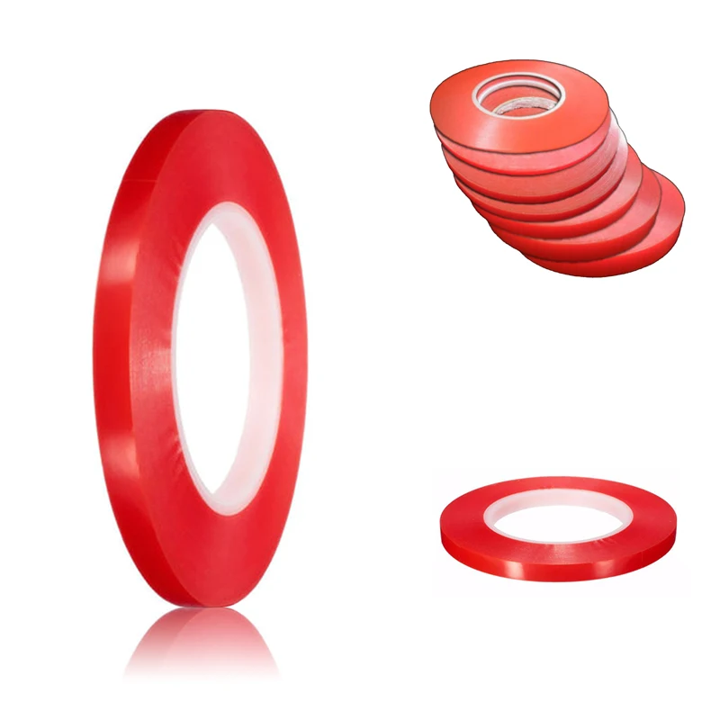 Клейкая лента двусторонняя 1шт. 3м х 6/8/10/12/15мм, прочная, прозрачная, акриловая, для автомобилей/транспортных средств, без пены, бесплатная доставка.